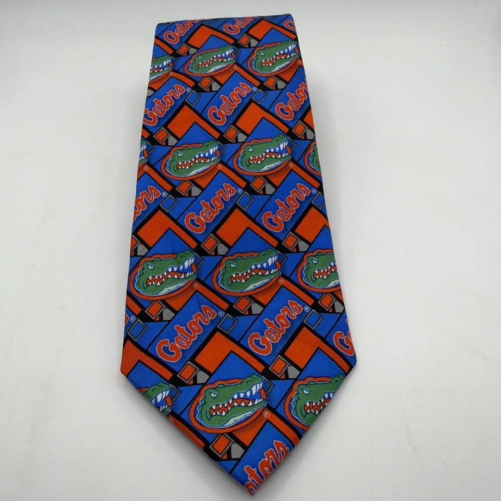 Larson Florida Gators Neck Tie Blue Orange Alligator Logo NCAA Mens